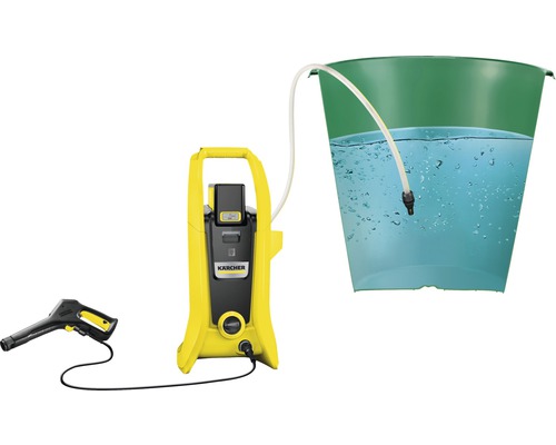 Kärcher högtryckstvätt med sugslang och vattenbehållare