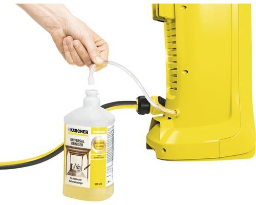 Anslutning av Kärcher Universalrengöringsmedel till en högtryckstvätt