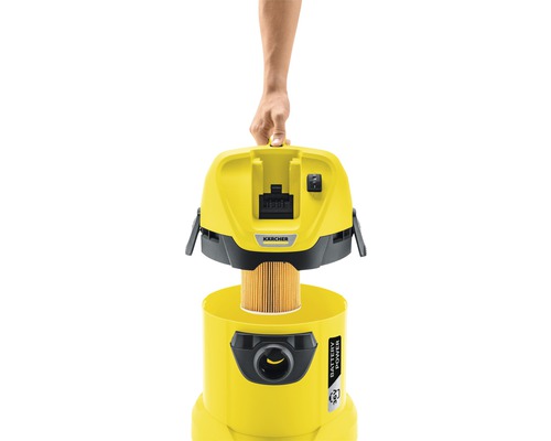 Kärcher batteridriven grovdammsugare med filter och hand