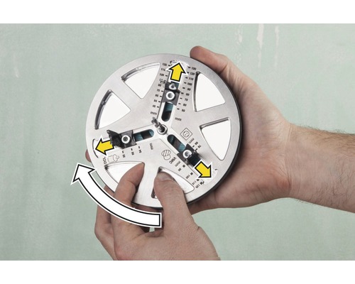 Borrmall för borrhålsdiameter vid användning