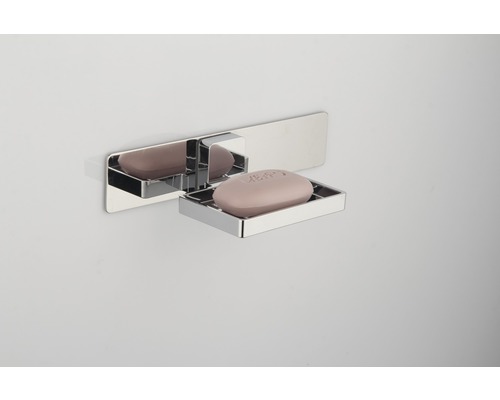 Tvålkopp i metall för väggmontering med tvål