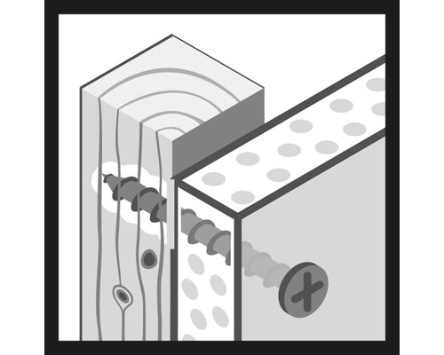 Illustration av en träförbindning med skruvar