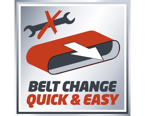 Symbol för snabbt och enkelt bandbyte utan verktyg