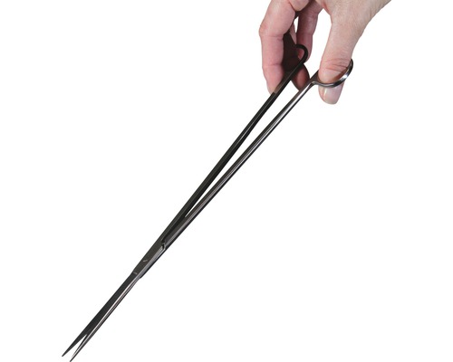 En hand håller en pincett
