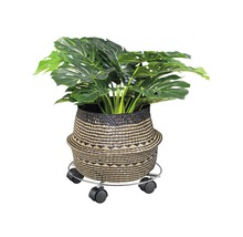 Blomvagn WAGNER Multiroller krom/stål Ø30cm 60kg