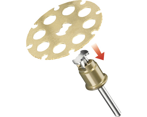 Diamantkapskiva och verktygshållare för borrmaskin