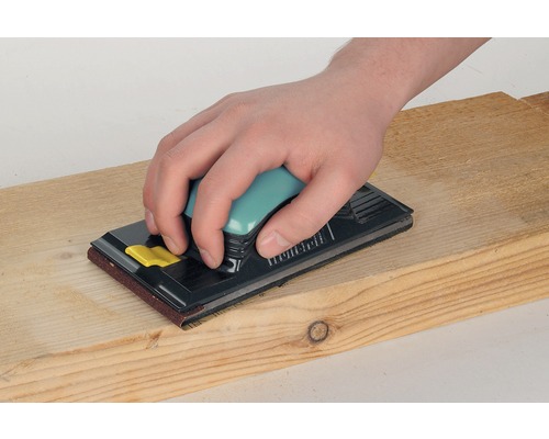 Handslipmaskin med träbräda