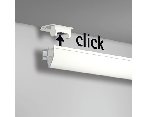 Montering av LED-list med klickmekanism