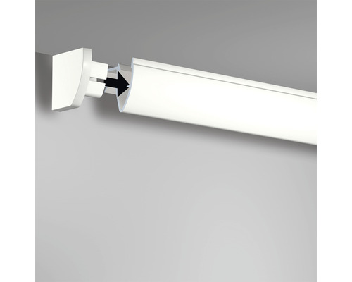 Gardinstång av plast med väggfäste