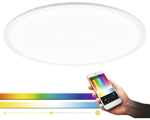 Taklampa med smartphonekontroll för ljusfärg och ljusstyrka