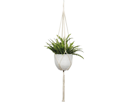 Makraméampel Bagdad bomull 120cm vit Makraméampel Bagdad bomull 120cm vit