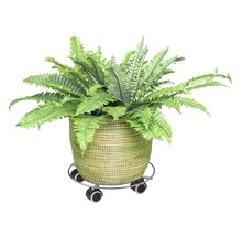 Blomvagn WAGNER Multiroller krom/stål Ø30cm 60kg