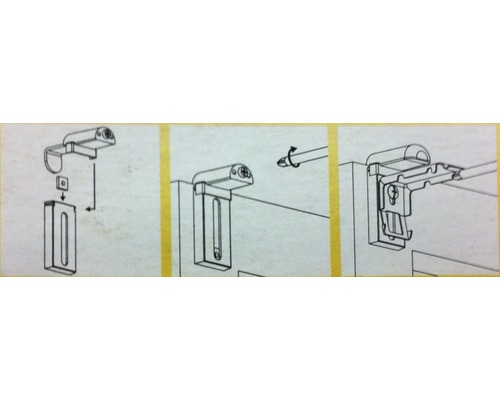 Bild av en monteringsanvisning för en gardinstång