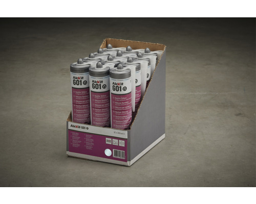 Akkkit 601 sanitets silikon patroner i kartong