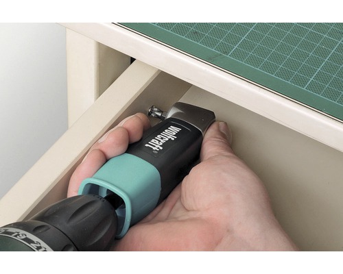 Wolfcraft vinkelhuvud för borrmaskin i bruk