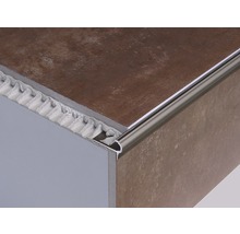 Trappstegsprofil DURAL Florentostep FSTAE 90-T titan aluminium eloxerad rund-profil 100 cm 9 mm