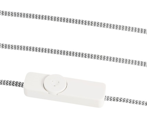 Textilkabel med strömbrytare på sladden