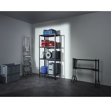 Förvaringshylla KAISERTHAL 170x85x40cm metall svart 4 hyllplan max. 260kg