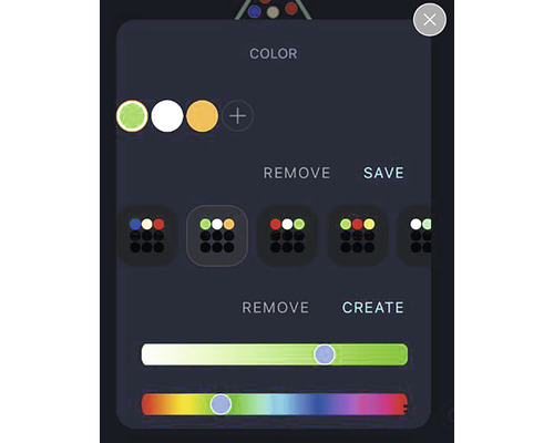 Färgvalmeny för produktkonfiguration