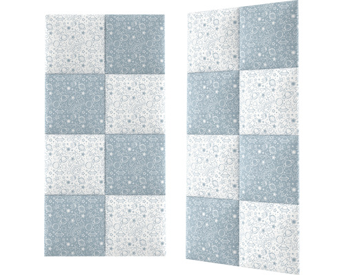 Två ljudisolerande paneler med rymdmotiv