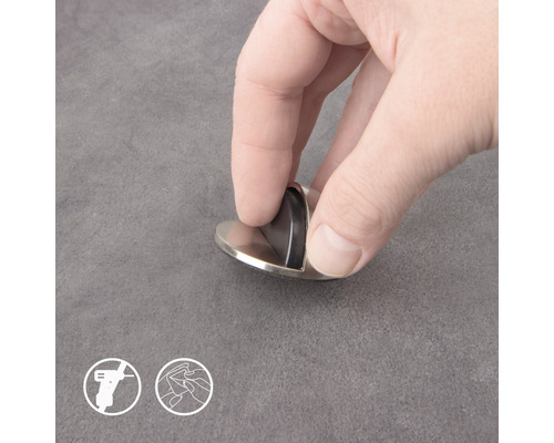 Dörrstopp för golvmontering med hand