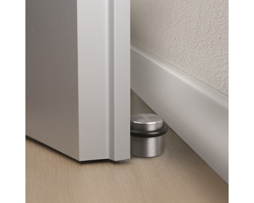 Dörrstopp av metall med gummiring i botten