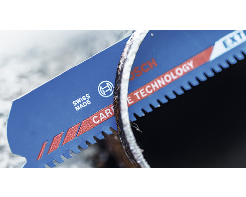 Bosch tigersågblad med Swiss Made-märkning och Carbide Technology.