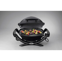Elektrisk grill med grillad mat på gallret