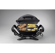 Weber elektrisk grill med grillad mat
