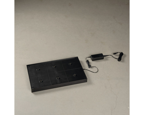 Laddstation för sex enheter med nätadapter