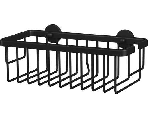 Svart duschkorg för väggmontering