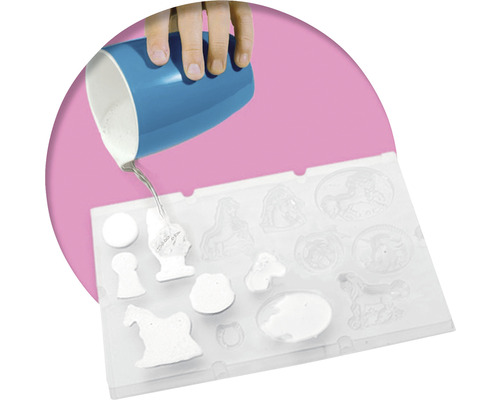 Gjutning av gipsfigurer med gjutform och gips