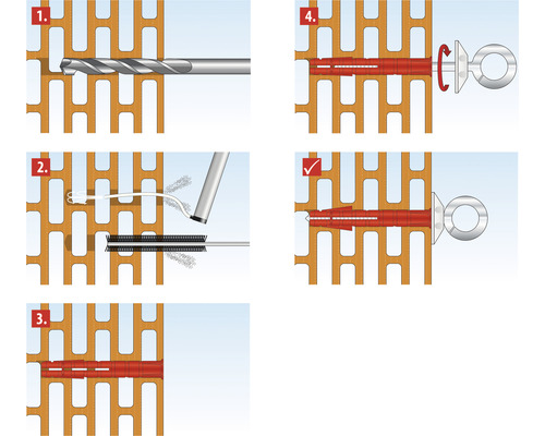 Instruktioner för pluggmontering i murverk