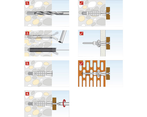 Instruktioner för pluggmontering i fyra steg