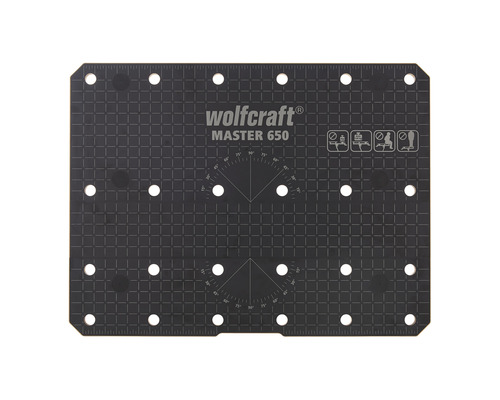 Wolfcraft Master 650 arbetsbänkplatta med hålmönster
