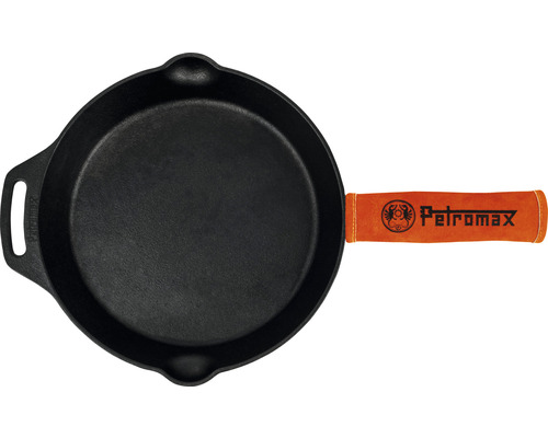 Gjutjärnspanna med Petromax logotyp