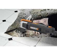 WORX multiverktyg som tar bort golvbeläggningar