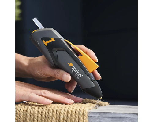 Steinel limpistol MG 1007-S används på ett rep