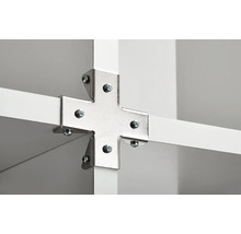 X-förbindare HETTICH för 18-19mm 68x68x15mm stål förnicklad