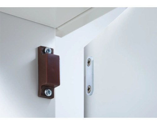 Magnetisk dörrstängare med skruvar för montering