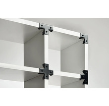 T-förbindare HETTICH för 18-19mm 44x68x15mm stål svart