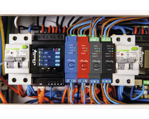 Installation med Shelly-enheter för hemautomation och energimätning