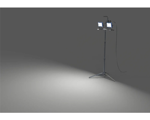 Dubbel LED-bygglampa på stativ