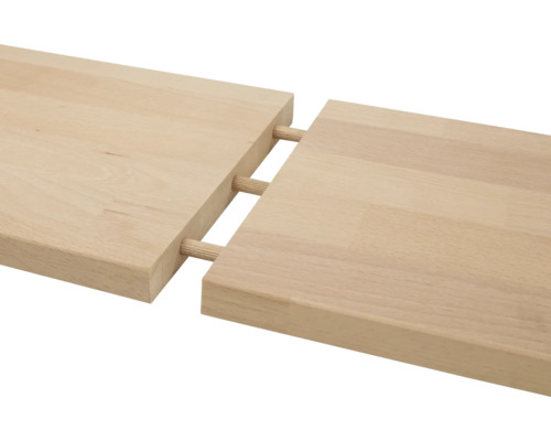 Sammanfogning av två träskivor med hjälp av pluggar