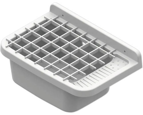 Diskho av plast med avrinningsyta och galler