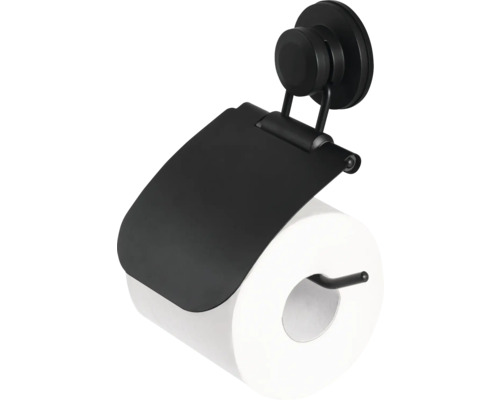 Toalettpappershållare med sugkoppsfäste och lock
