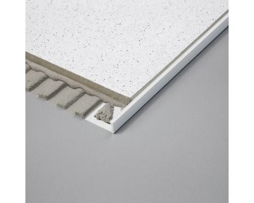 Takskiva med avslutningsprofil för inredning