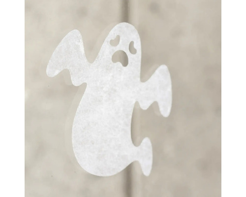 Vit Halloween fönsterdekal i form av ett spöke