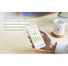 Smartphone visar energiförbrukningsanalys