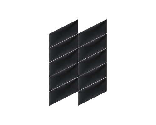 Arrangemang av svarta, avlånga plattor